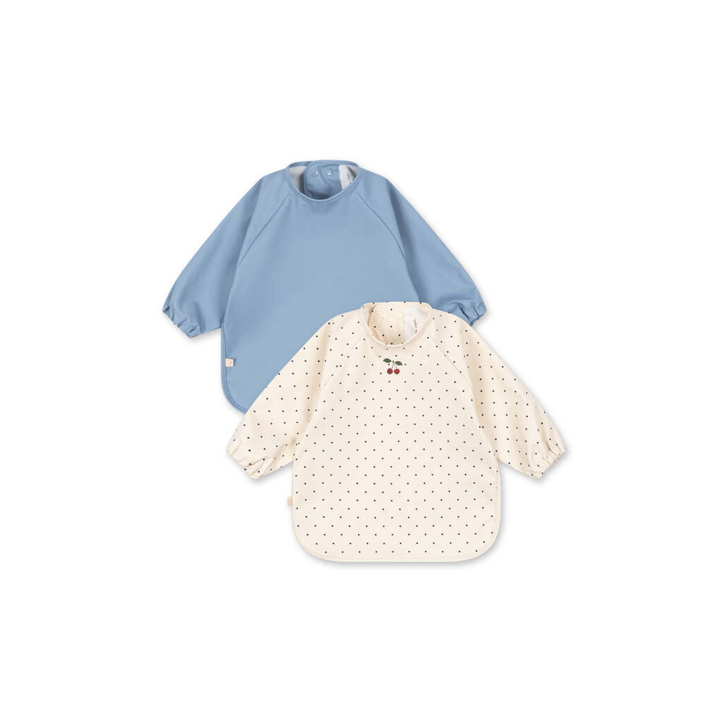 2-pak Hagesmæk med ærmer, Navy Dot/Rain Washed, Konges Sløjd