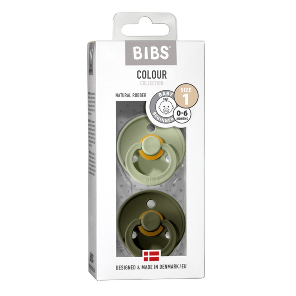 Bibs Sut Sage-Hunter Green, 2-pak, 0-6 mdr. Bibs