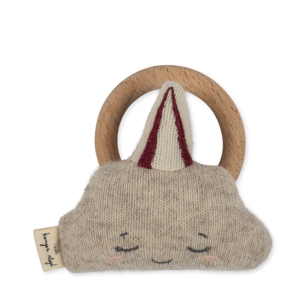 Aktivitetslegetøj, Træ ring, Cloud/Off white, Konges Sløjd