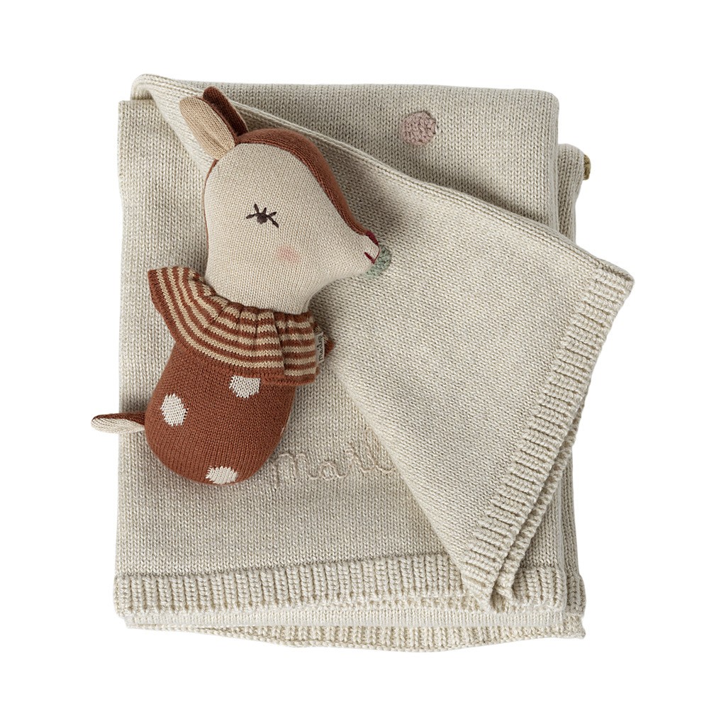 Baby Tæppe med Rangle, Maileg