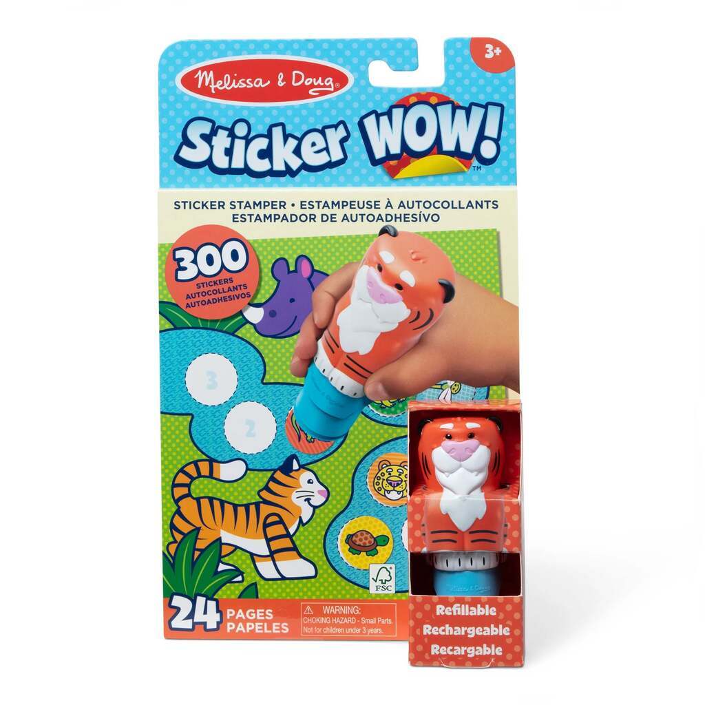 Tiger, Sticker-WOW, Klistermærke Aktivitetsbog, Melissa & Doug