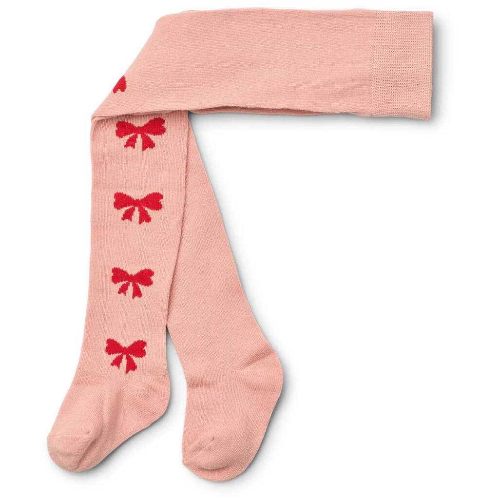 Vera tights, Warm Pink Bow, Flöss