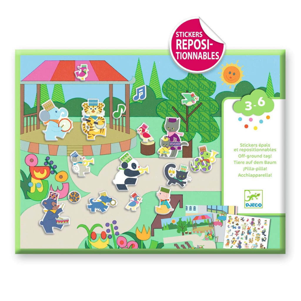 Kreativ klistermærkeleg, Fanfare, Djeco