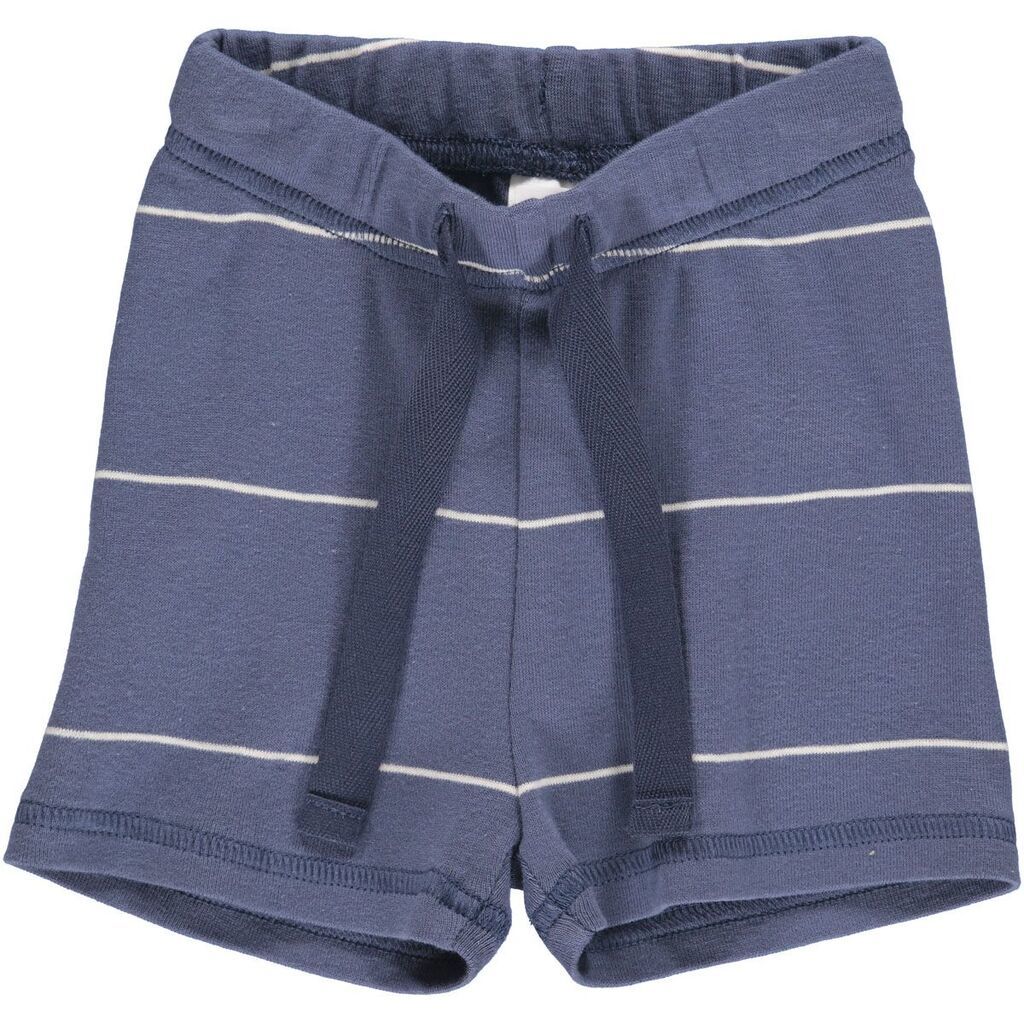Stribet Rib Shorts, Indigo, Müsli