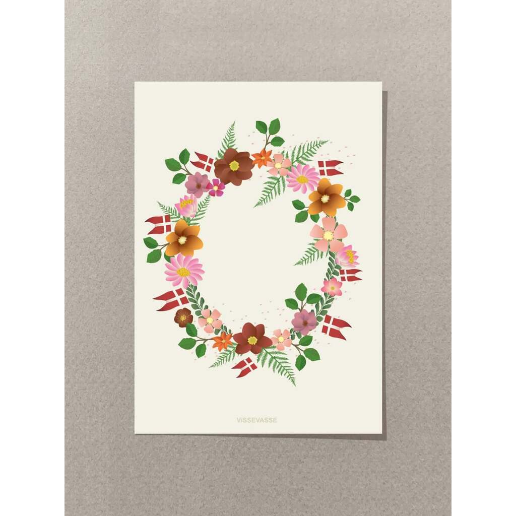 Stort Tillykke, Flower, A7 Kort, ViSSEVASSE