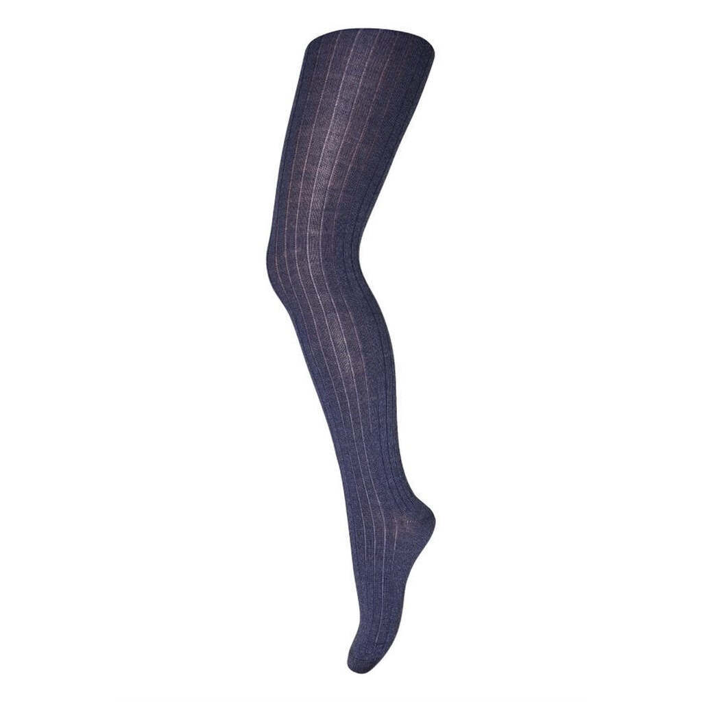 Dark Denim Melange, Uld Strømpebukser, MP Denmark