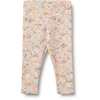 Jules Leggings, Jersey, Bright Flowers, Wheat