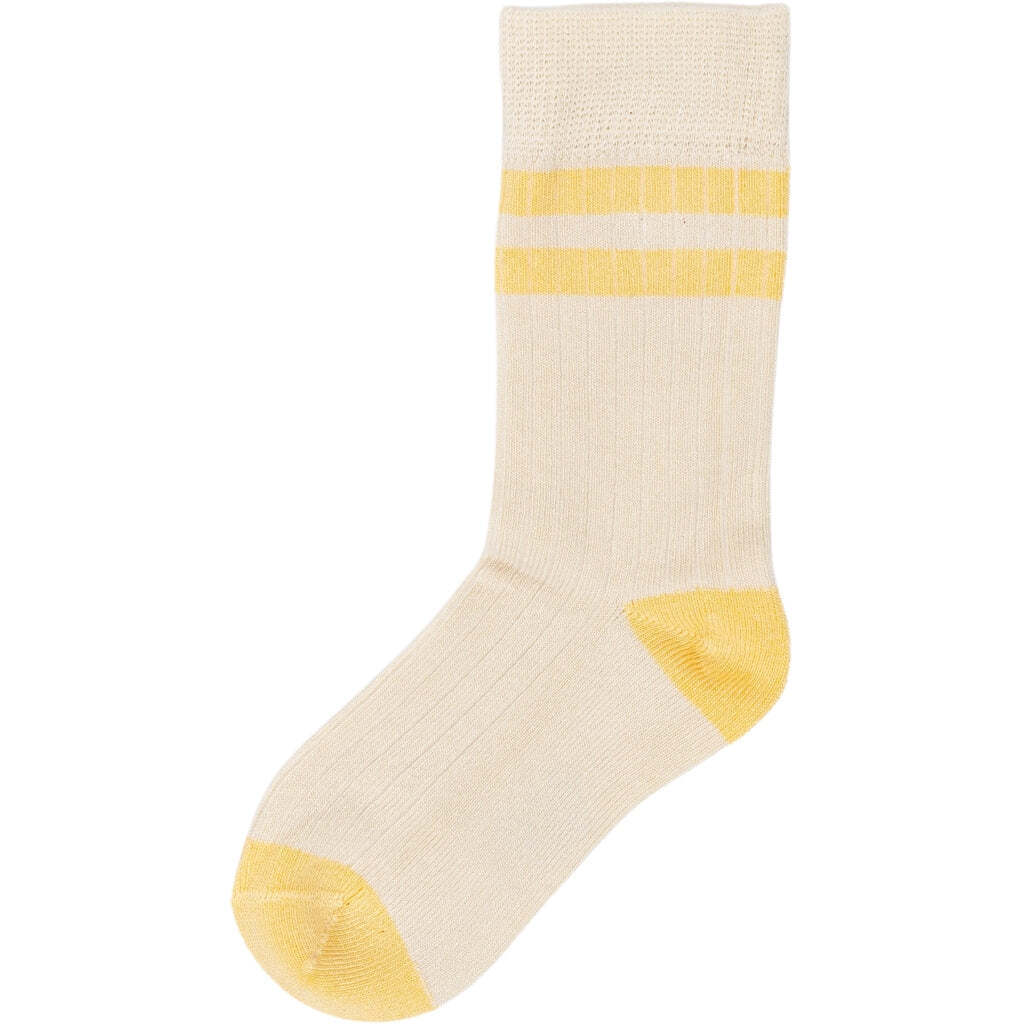 Bambus Sports Sokker, Off White/Yellow Sun, Minipop