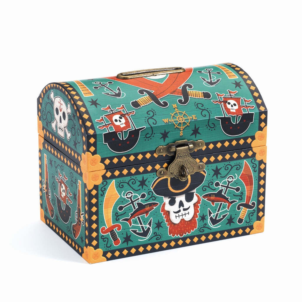 Sparebøsse, Kiste med Pirater, Djeco