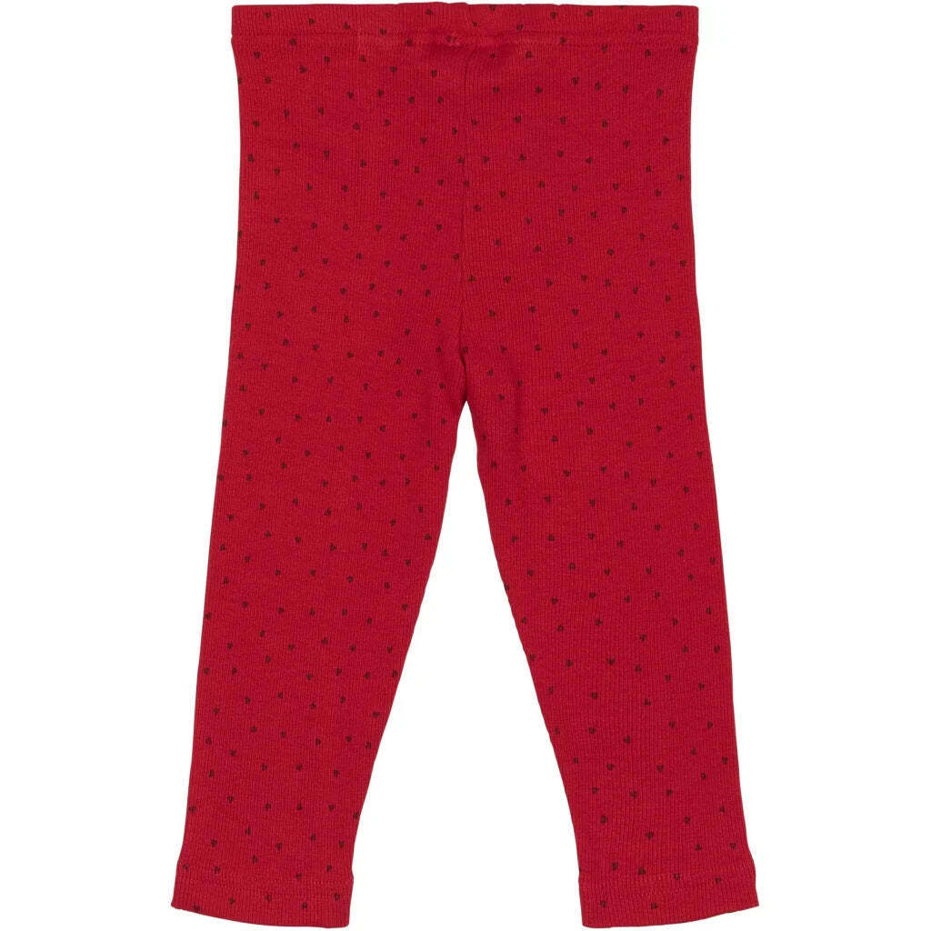Leggings Modal Heart, Jet Red, Petit Piao