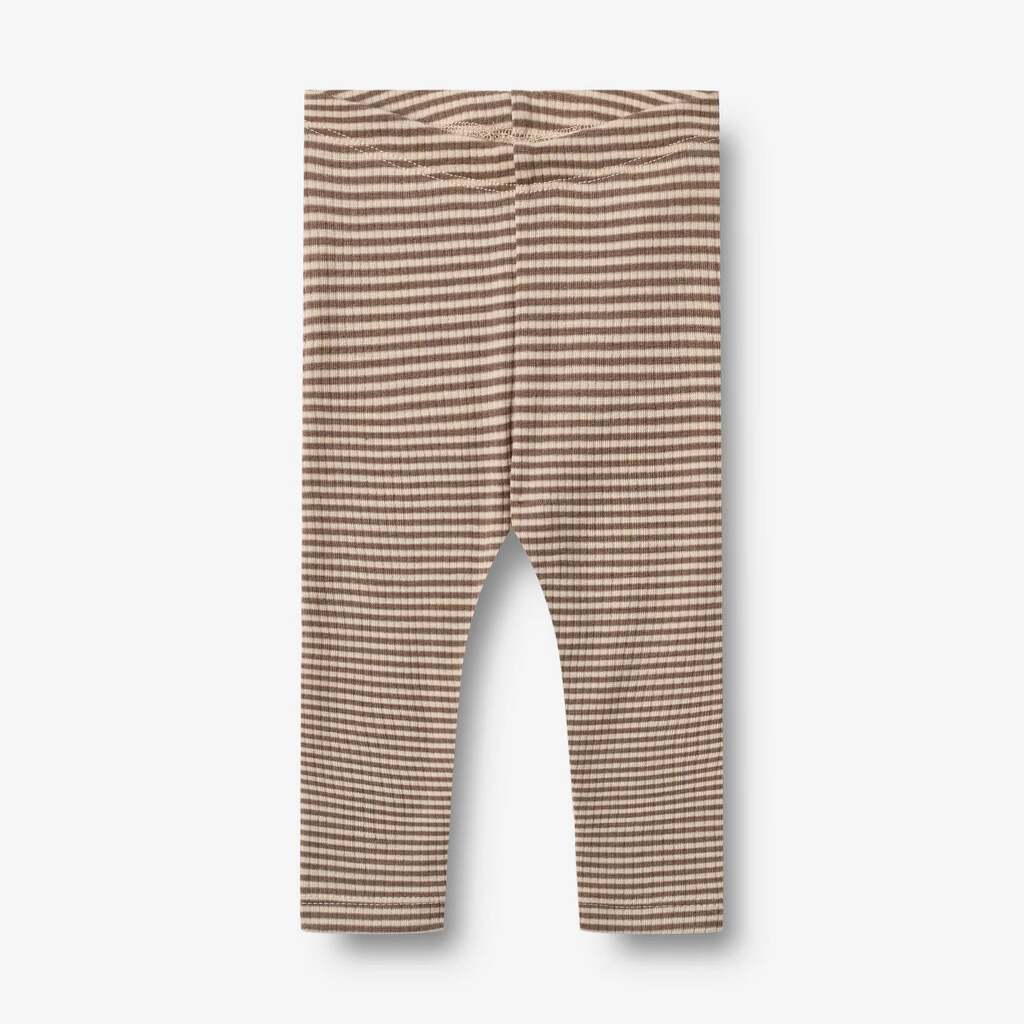 Wool Leggings Agi, Wood Stripe, Wheat
