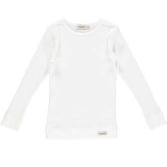 Langærmet T-shirt, Modal, Gentle White, MarMar