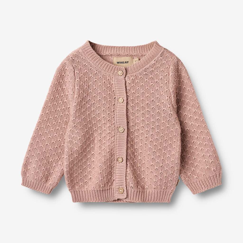 Strikket Cardigan, Magnella, Rose, Wheat