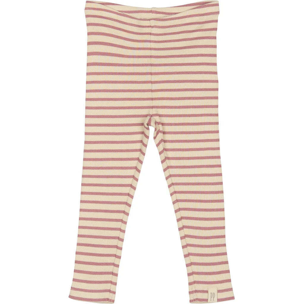 Leggings Modal Stripe, Nostalgic Rose/off white, Petit Piao