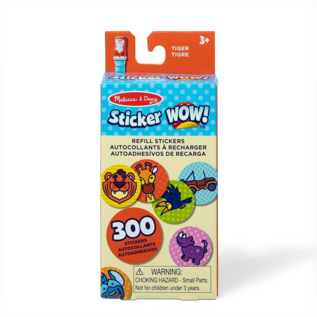 Refill Tiger, Sticker-WOW, 300 Klistermærker, Melissa & Doug