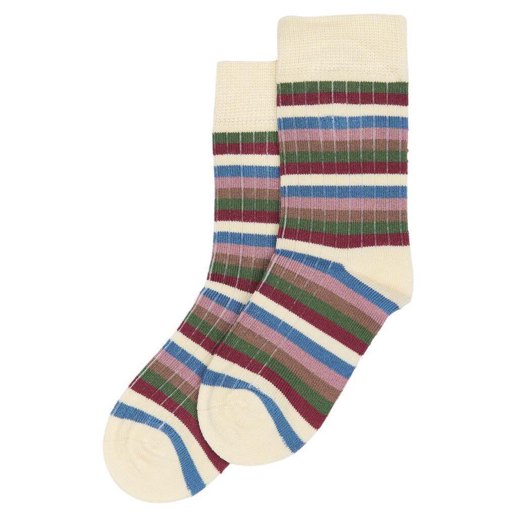 Bambus Sokker, Multi Stripe, Pale Pink, Minipop