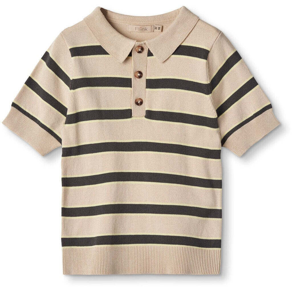Favo Polo, Sandshell Magnet Stripe, Fliink
