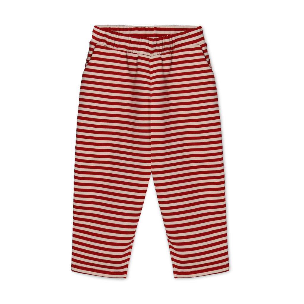 Alvin Stripe Bukser, Pompeian Red/Sandshell, Fliink