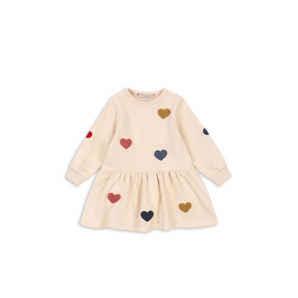 Lou Sweat Kjole, Multi Heart, Konges Sløjd