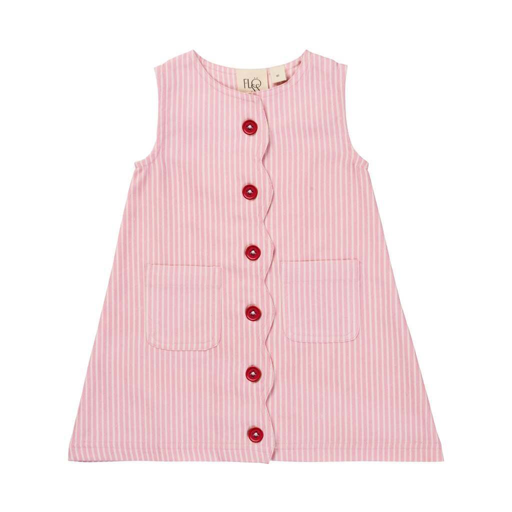Bob Spencer Kjole, Pink Stripe, Flöss