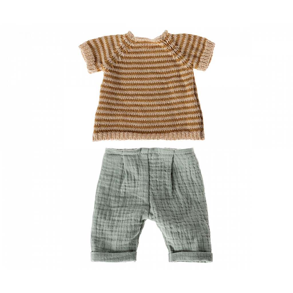 Strikket Bluse Og Buks, Str. 3, Maileg
