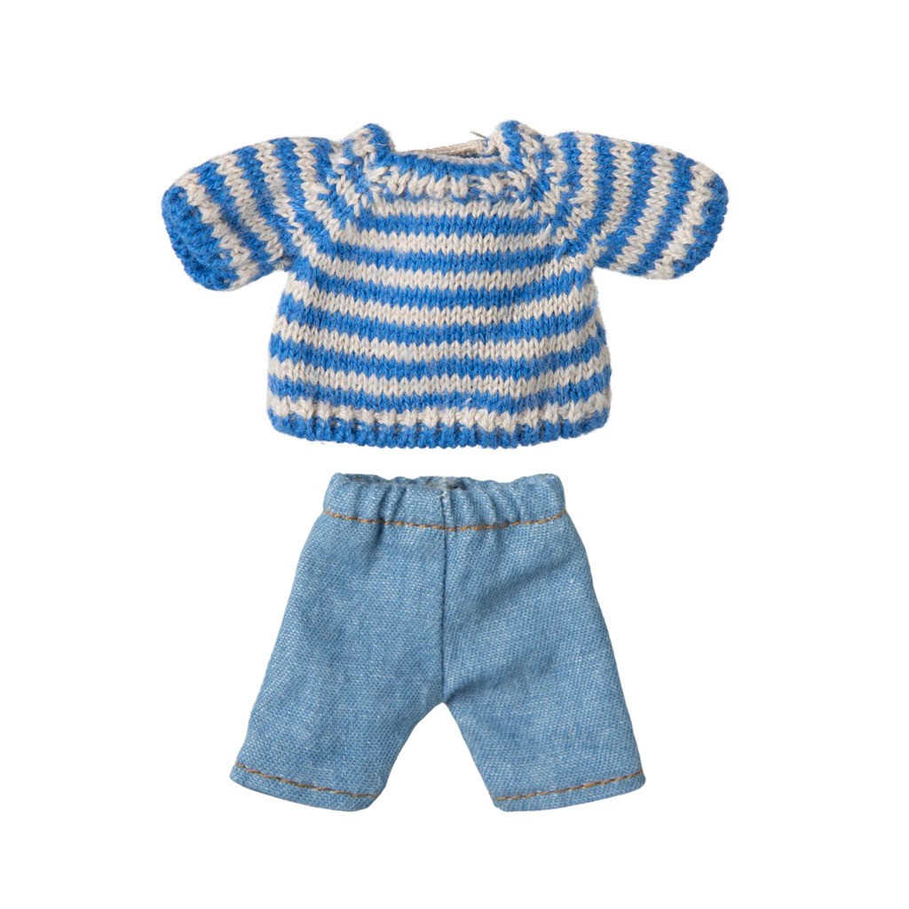 Strikket Sweater og Bukser, Storebror Mus, Maileg