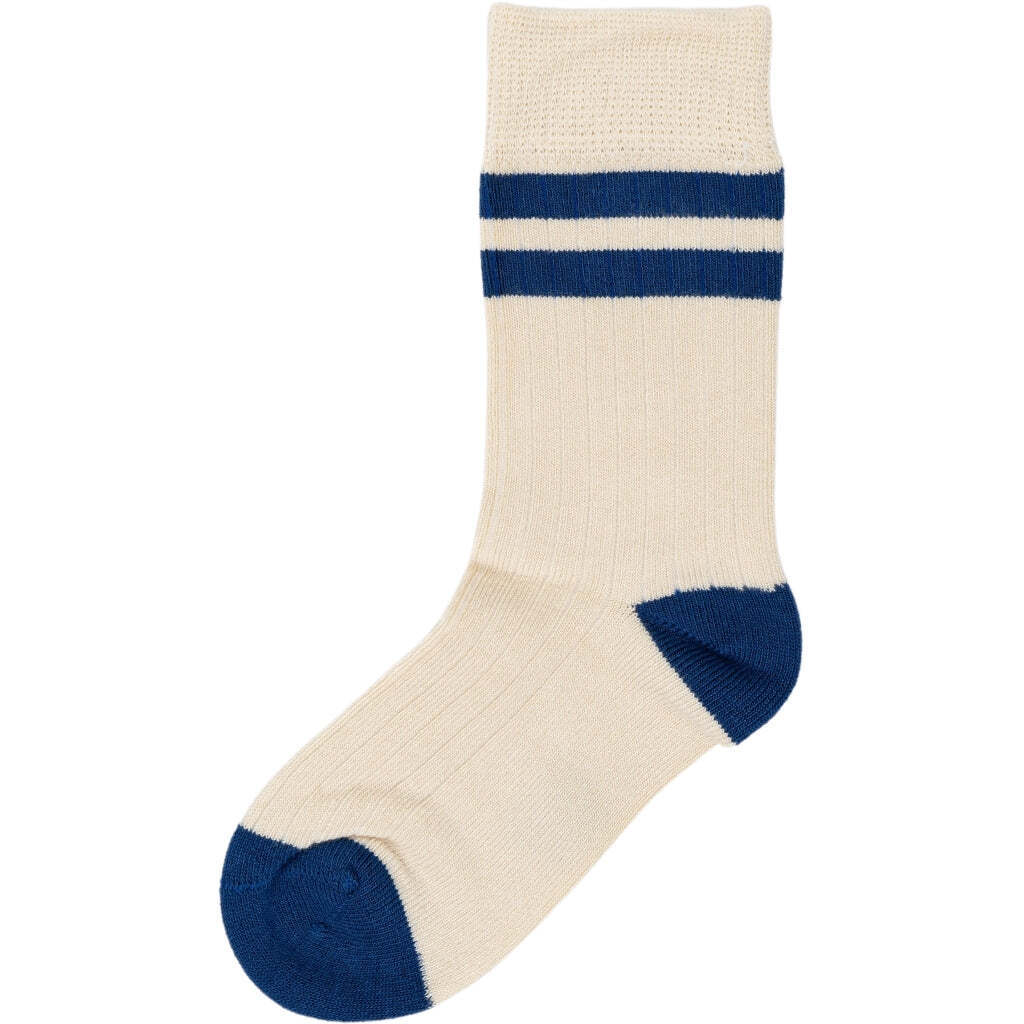 Bambus Sports Sokker, Off White/Deep Cobalt, Minipop