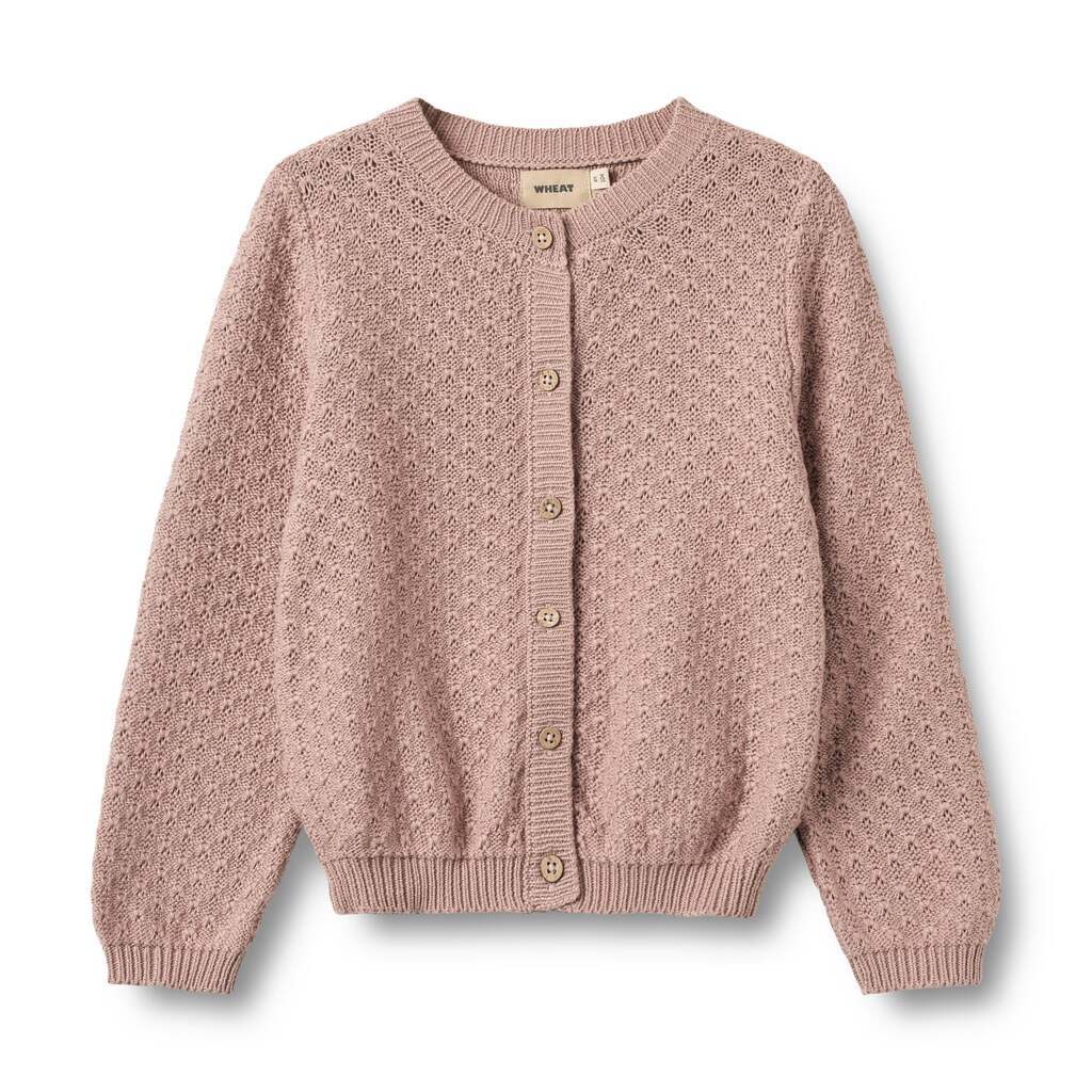Strik Cardigan, Magnella, Dry Rose, Wheat