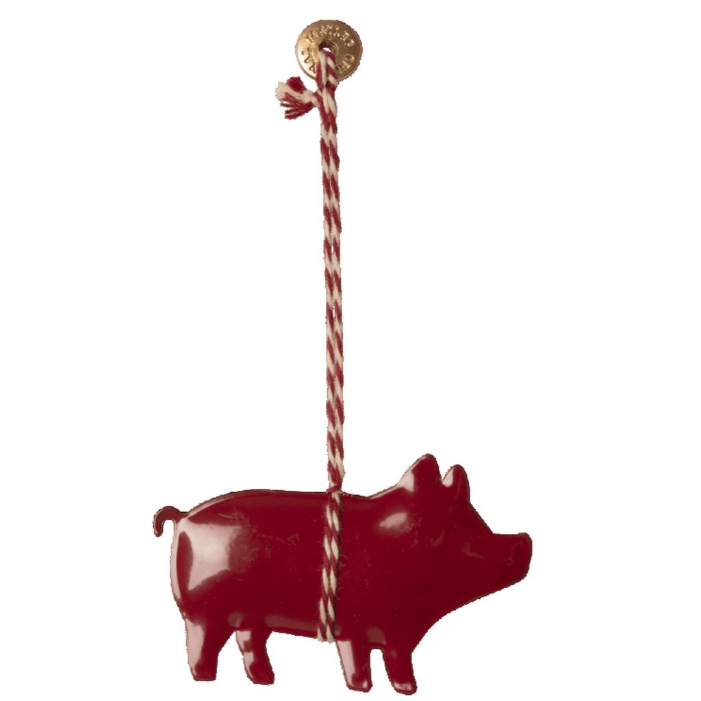 Gris i Metal, Rød, Julepynt 2025, Maileg