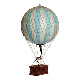 Luftballon Light Blue LED Lys, 18 cm. Travels Light, Authentic Models