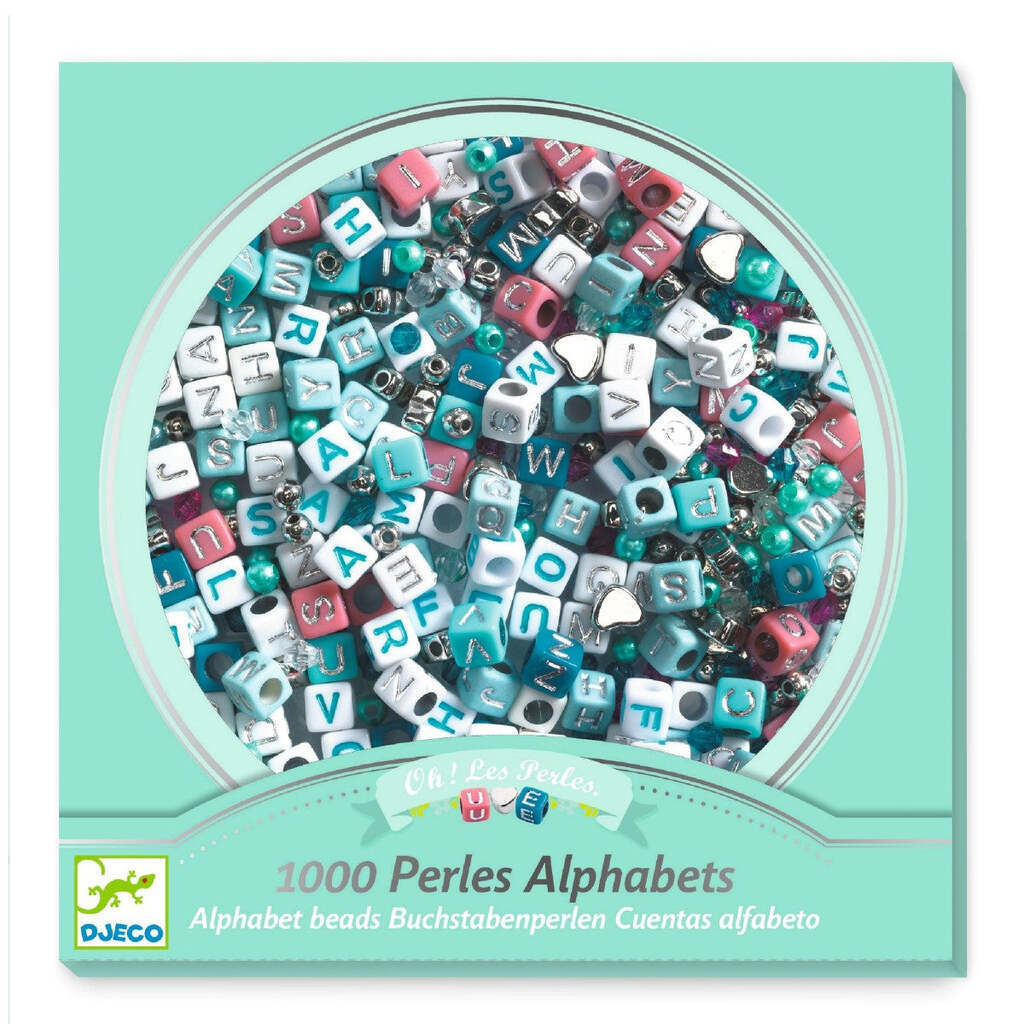 Plastperler, Alfabet, Sølv, Djeco