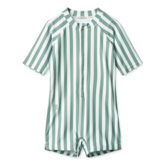 Max Badedragt, Stripe Peppermint/Crisp White, Liewood