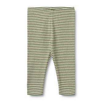 Jules Baby Leggings, Elm Green Stripe, Wheat