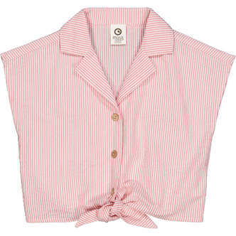Seersucker Crop Top, Balsam Cream/ Bubblegum, Müsli