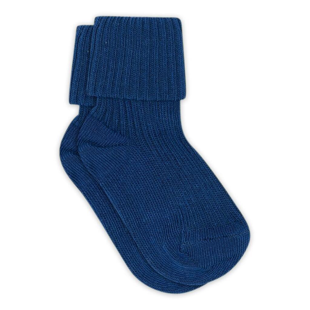 Bomuld Rib Strømpe, True Blue, MP Denmark