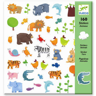 Klistermærker, Vilde Dyr, Djeco