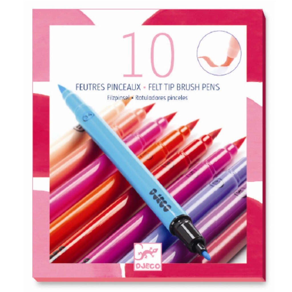 Djeco Tusser, 10 Pink og Lilla Nuancer