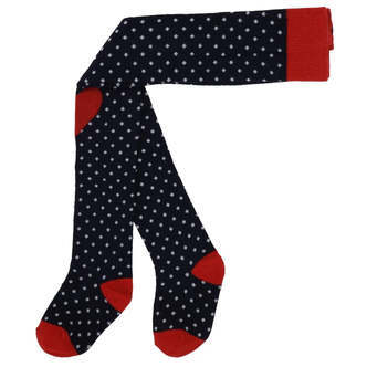 Vera tights, Navy dot heart, Flöss