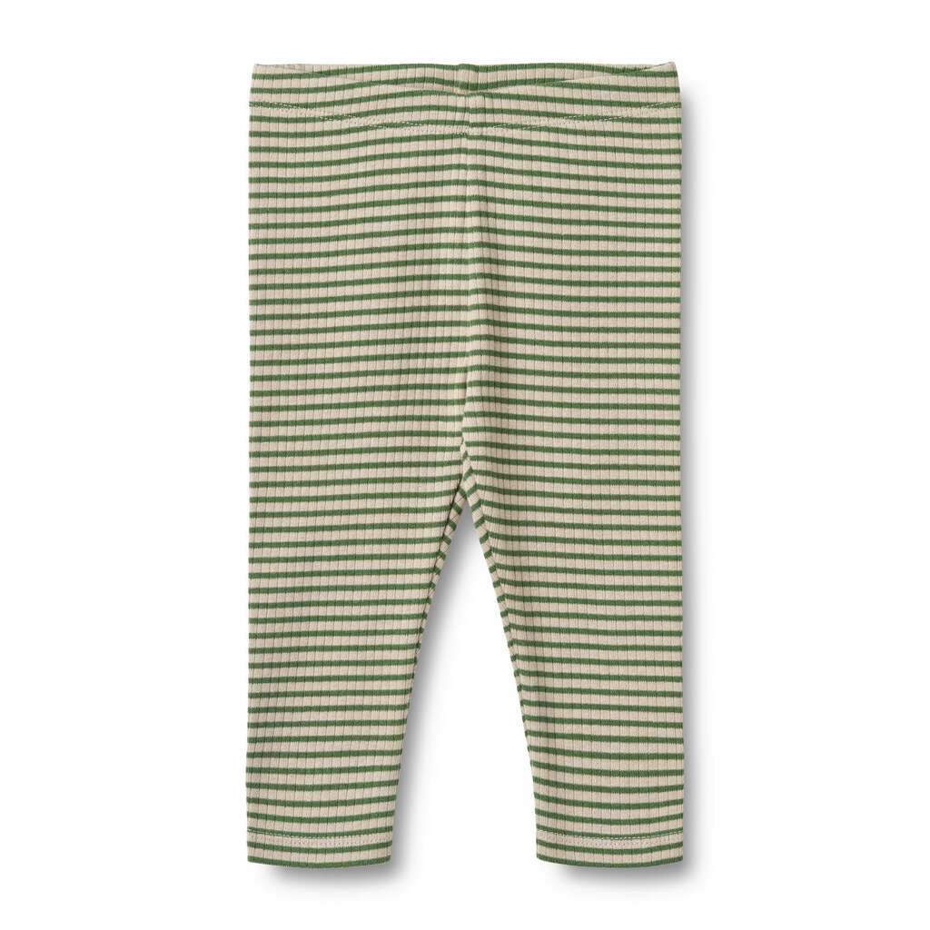 Jules Baby Leggings, Elm Green Stripe, Wheat