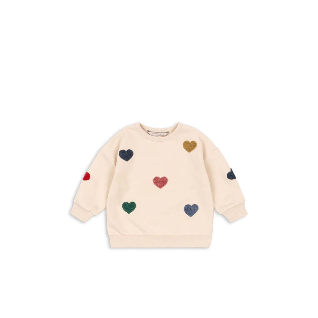 Lou Sweat Shirt, Multi Heart, Konges Sløjd