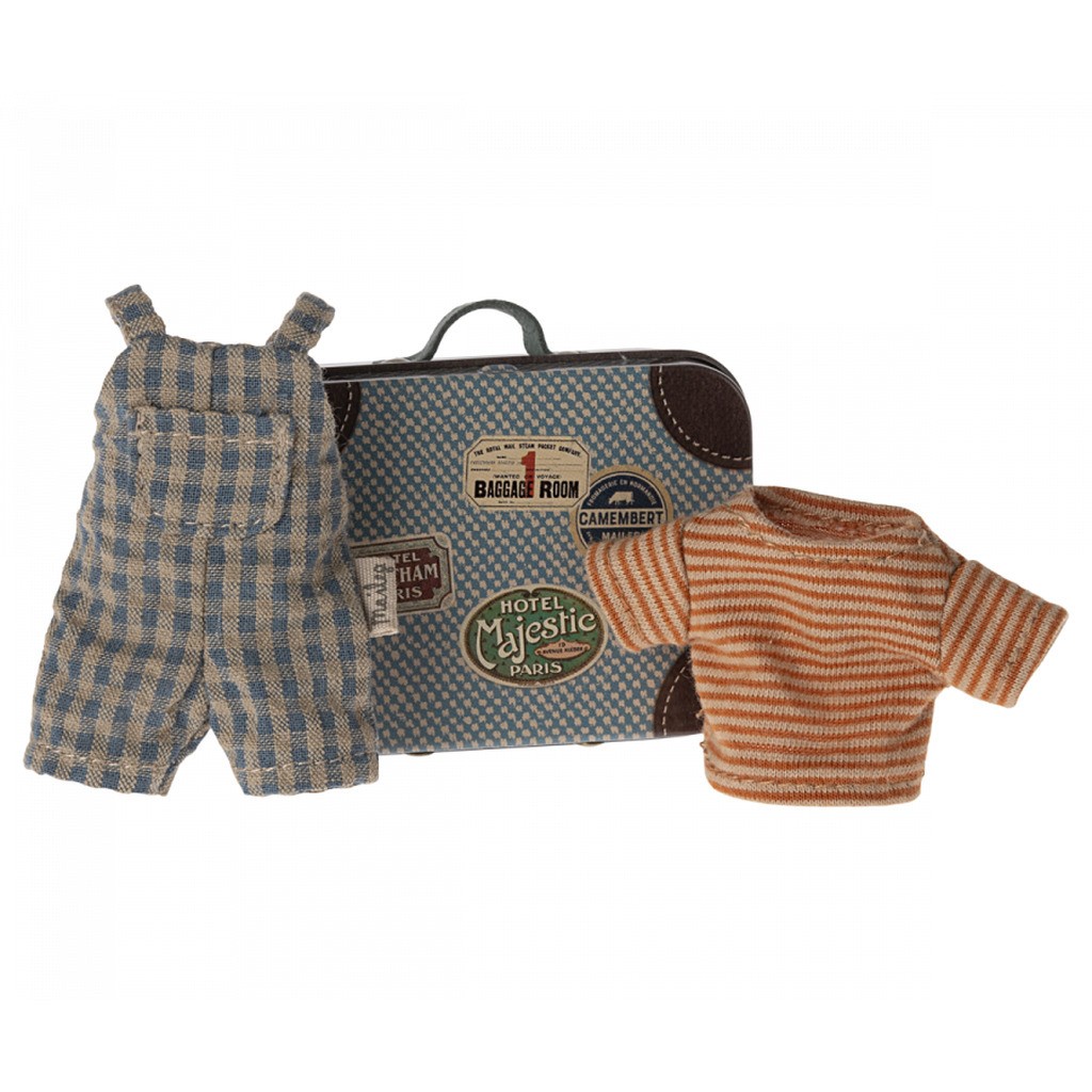 Overalls og Trøje I Kuffert, Storebror Mus, Maileg