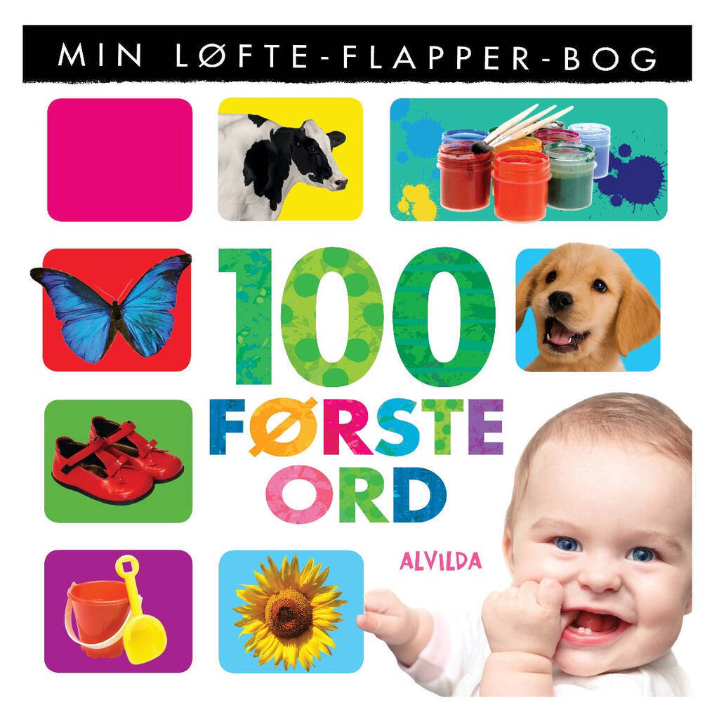 100 Første Ord, Min Løfte-flapper-bog, Forlaget Alvilda