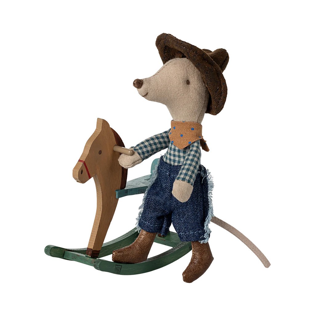 Cowboymus På Gyngehest, Lillebror, Maileg