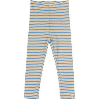 Stribet Leggings, Allure Blue/Dark Off White, Petit Piao
