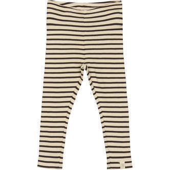 Leggings Modal Stripe, Coffee Bean/Off White, Petit Piao