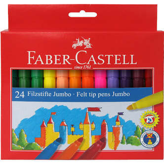 24 Jumbo Tusser, 24 Farver, Faber-Castell