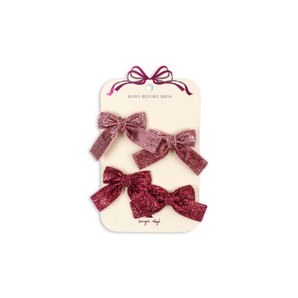 Hårclips, 4-pak, Pink Mix, Konges Sløjd