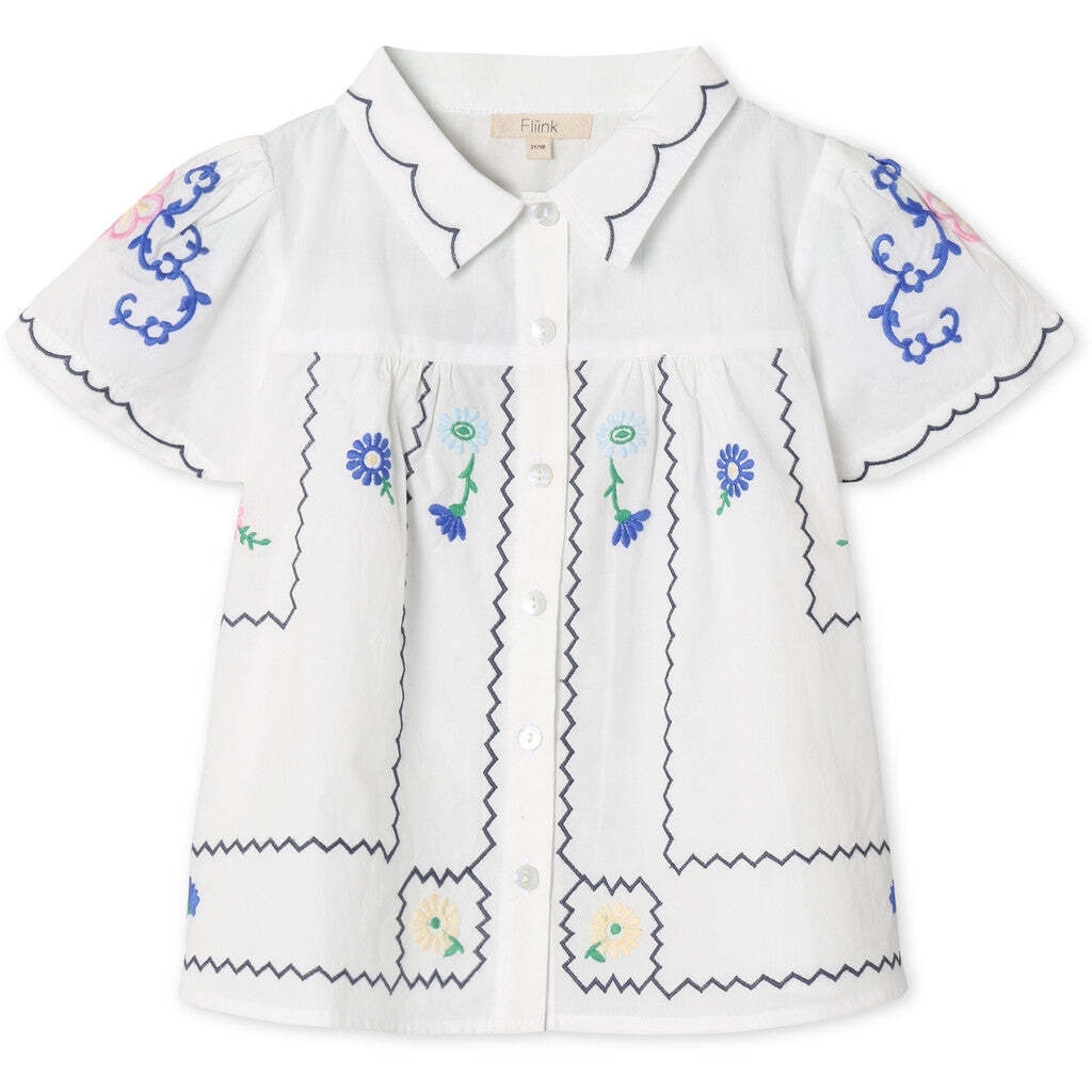 Hirse Bluse, Cloud Dancer, Fliink