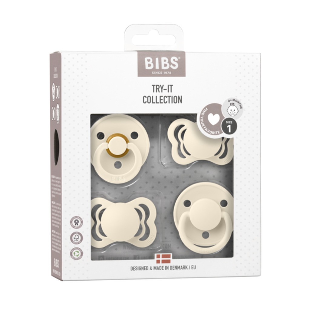 Bibs Try-it Collection, Ivory, 0-6 Mdr.