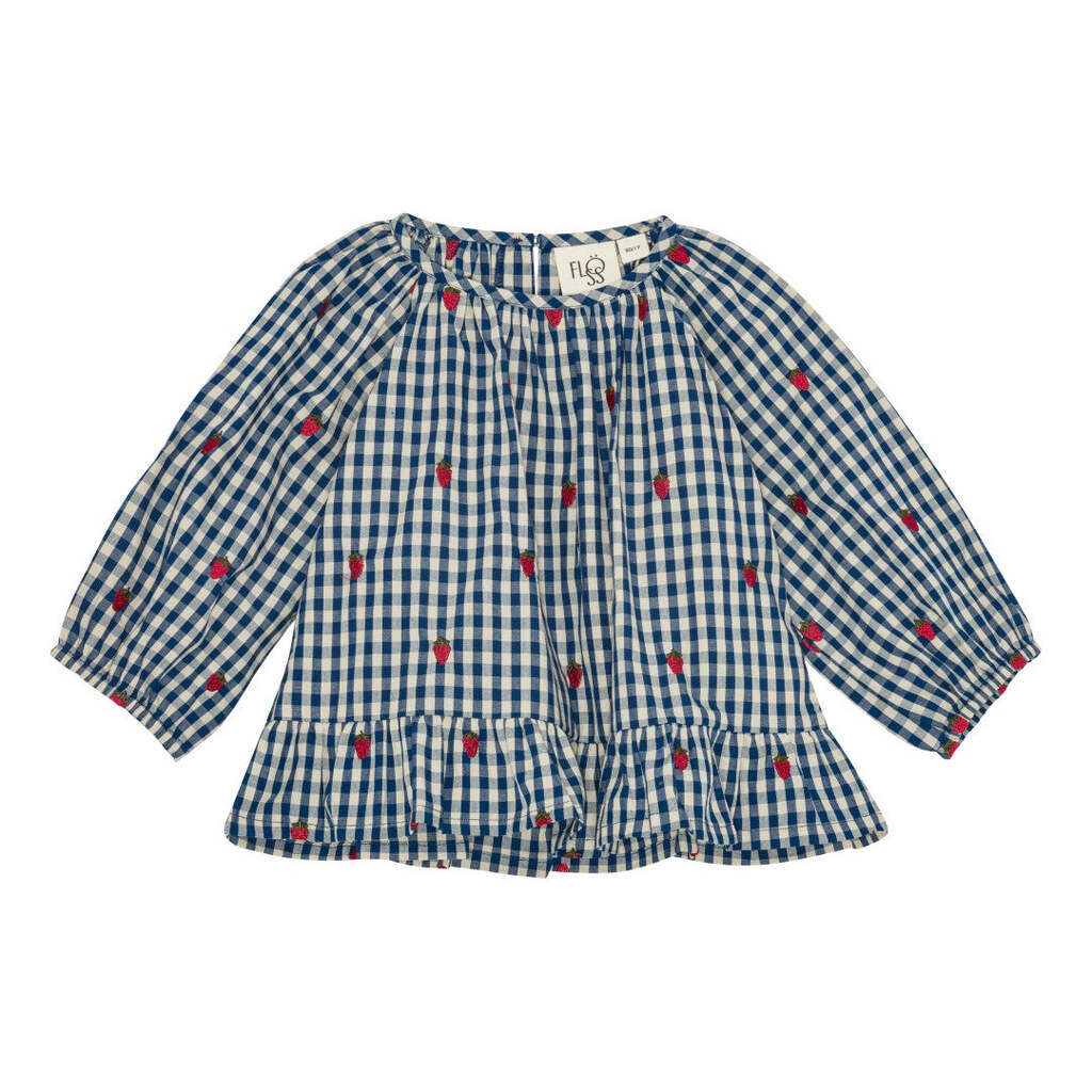 Nolly Bluse, Berry Blue, Flöss